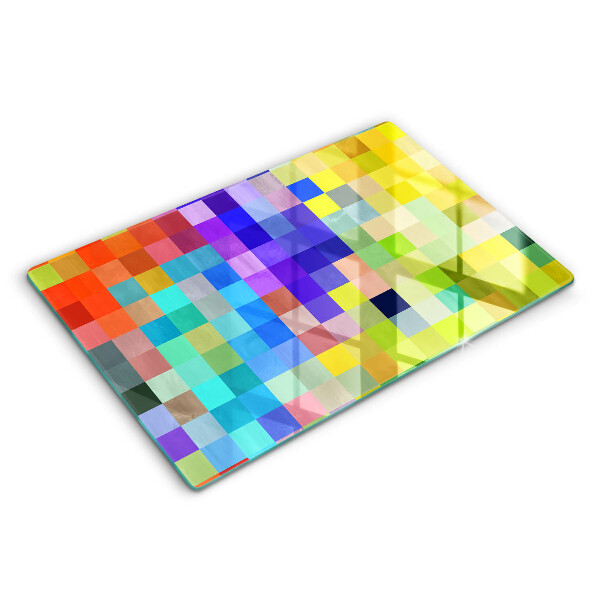 Herdabdeckung Bunte Pixelquadrate