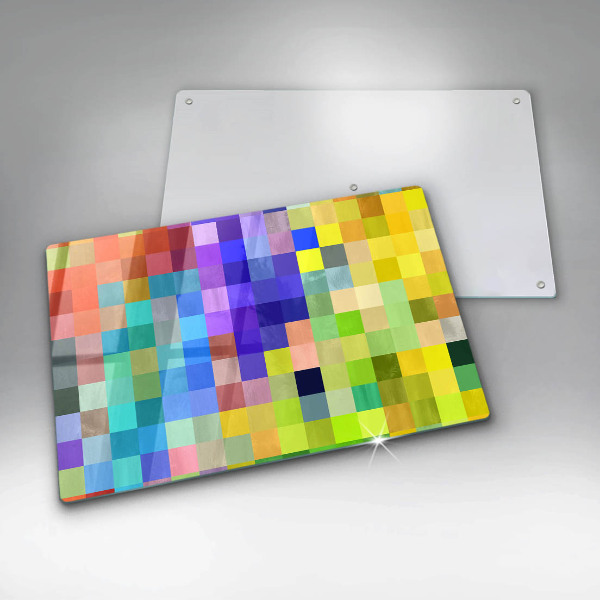 Herdabdeckung Bunte Pixelquadrate