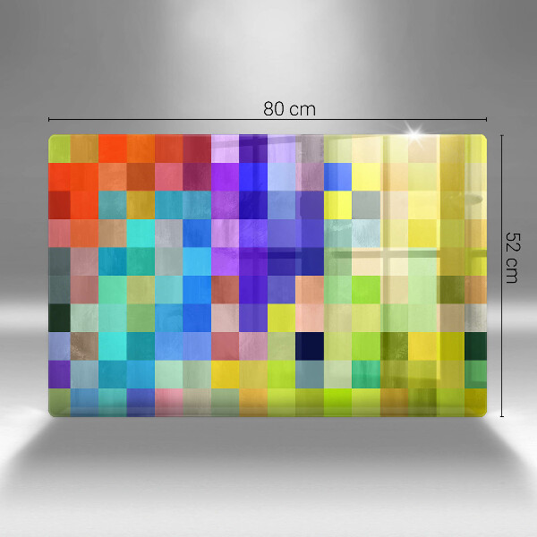 Herdabdeckung Bunte Pixelquadrate