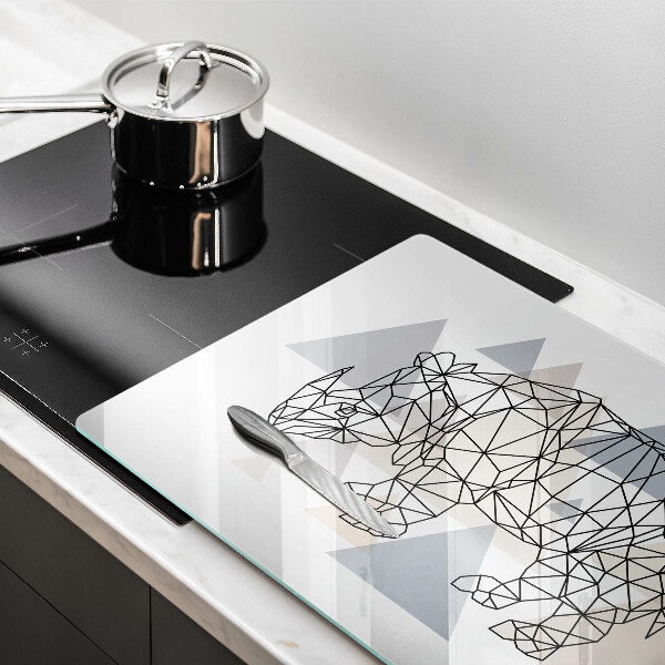 Herdabdeckung Line-Art-Nashorn