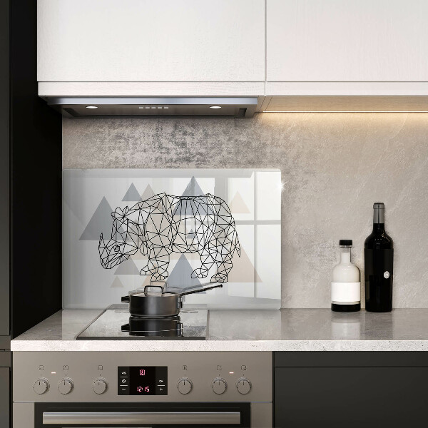 Herdabdeckung Line-Art-Nashorn