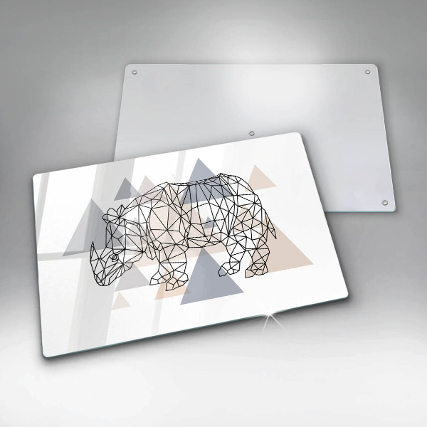 Herdabdeckung Line-Art-Nashorn