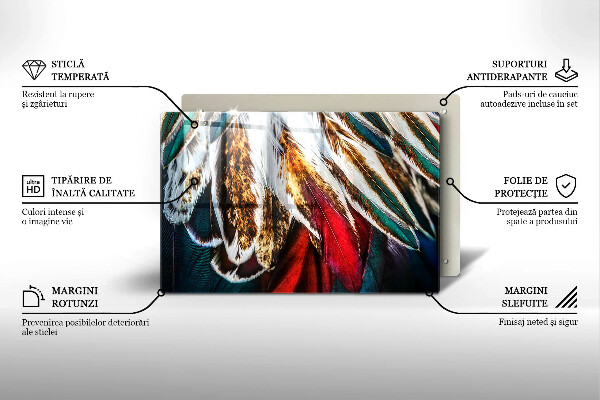 Herdabdeckung Boho-Vogelfedern