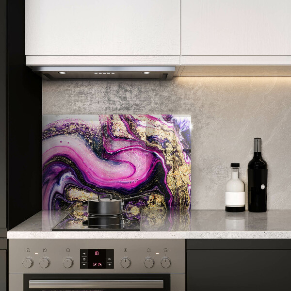 Abdeckung induktionskochfeld Abstraktes Design Gold