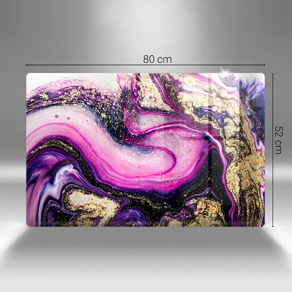 Abdeckung induktionskochfeld Abstraktes Design Gold