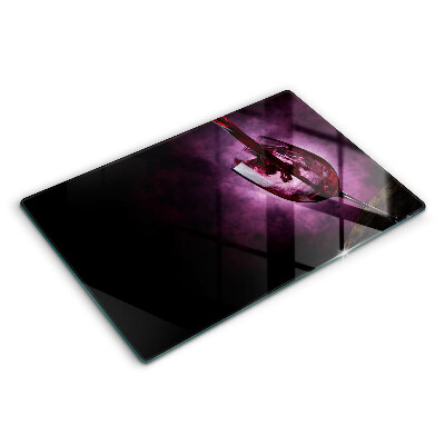 Herdabdeckung Ein Glas Wein