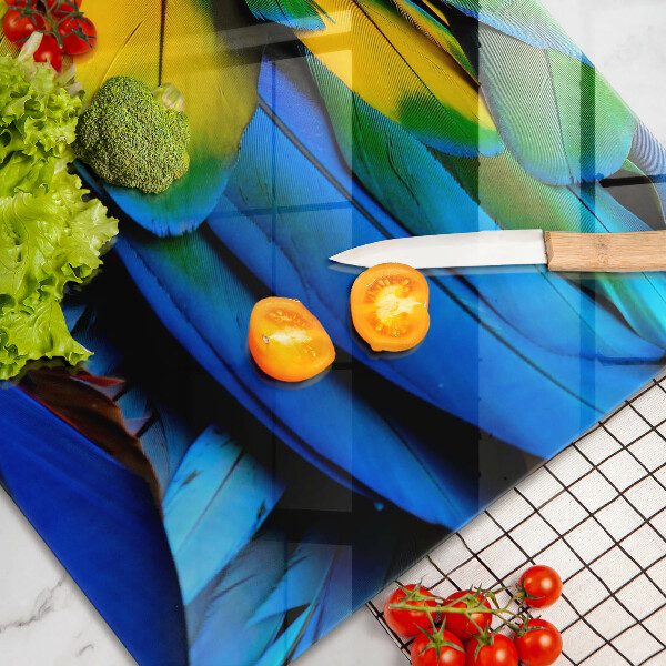 Herdabdeckung Bunte Papageienfedern