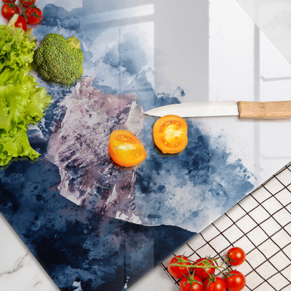 Abdeckung induktionskochfeld Abstrakt bemalte Berge