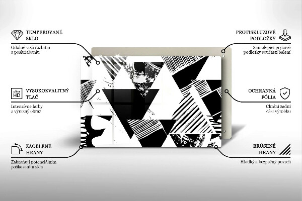 Abdeckung induktionskochfeld Geometrische Dreiecke