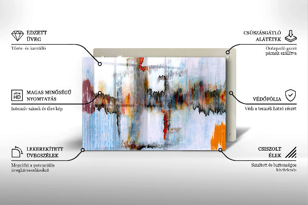 Herdabdeckung Abstraktionsfarben