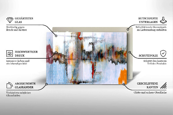 Herdabdeckung Abstraktionsfarben