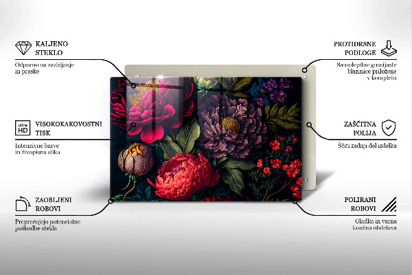 Abdeckung induktionskochfeld Schöne Blumen