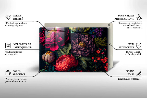 Abdeckung induktionskochfeld Schöne Blumen