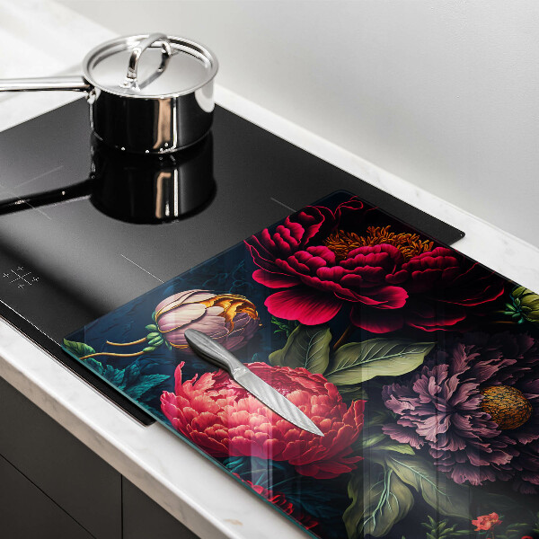 Abdeckung induktionskochfeld Schöne Blumen