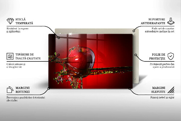 Herdabdeckung Apfelfrucht im Wasser