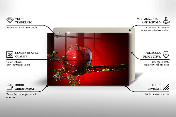 Herdabdeckung Apfelfrucht im Wasser