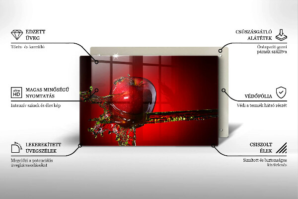 Herdabdeckung Apfelfrucht im Wasser