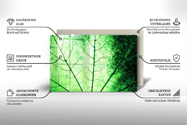 Herdabdeckung Dekoratives Aderblatt
