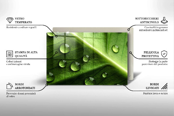 Herdabdeckung Naturtau und Blatt