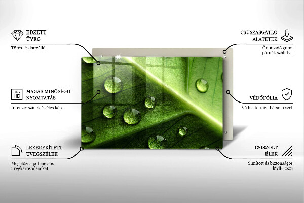Herdabdeckung Naturtau und Blatt