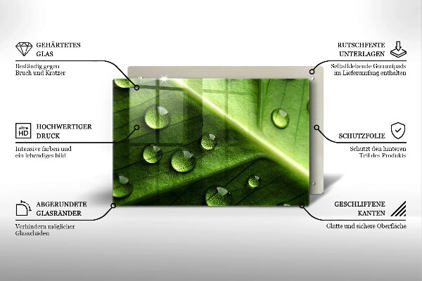 Herdabdeckung Naturtau und Blatt