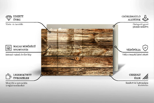 Herdabdeckung Holzplankenstruktur