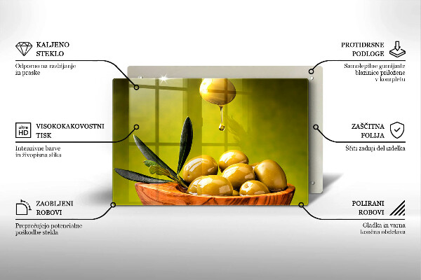 Herdabdeckung Leckere Oliven