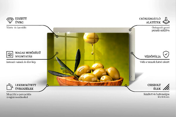 Herdabdeckung Leckere Oliven