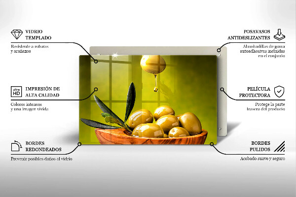 Herdabdeckung Leckere Oliven