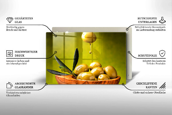 Herdabdeckung Leckere Oliven