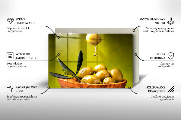 Herdabdeckung Leckere Oliven