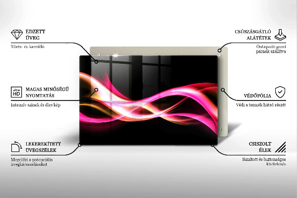 Herdabdeckung Abstrakter Neonrauch