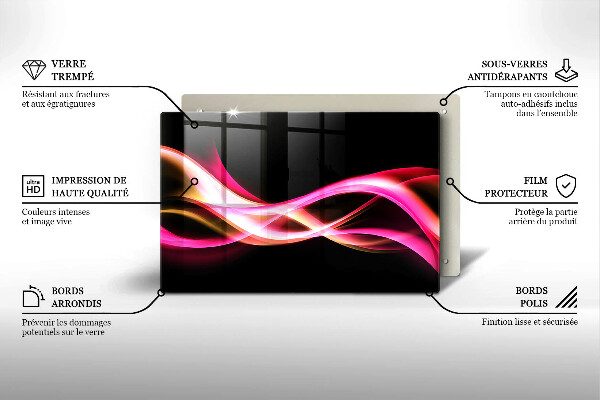 Herdabdeckung Abstrakter Neonrauch