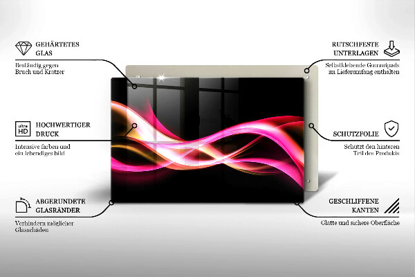 Herdabdeckung Abstrakter Neonrauch