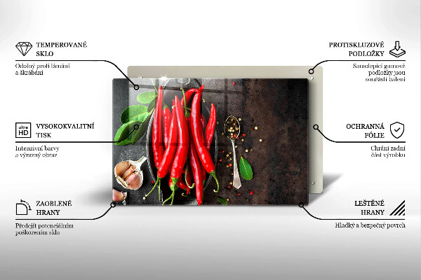 Herdabdeckung Rote Chilischoten