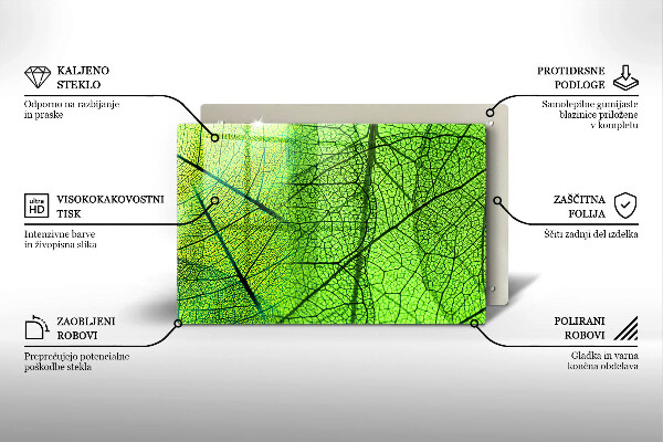 Herdabdeckung Naturblattadern
