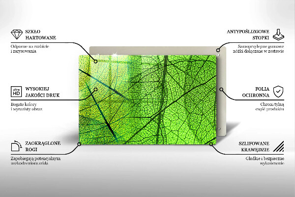 Herdabdeckung Naturblattadern