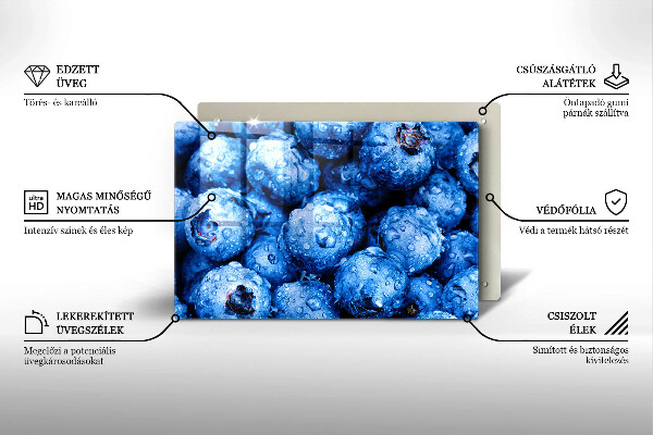 Herdabdeckung Saftige Blaubeeren