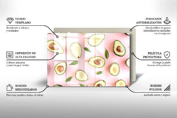 Herdabdeckung Avocado-Muster