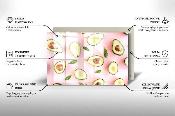 Herdabdeckung Avocado-Muster