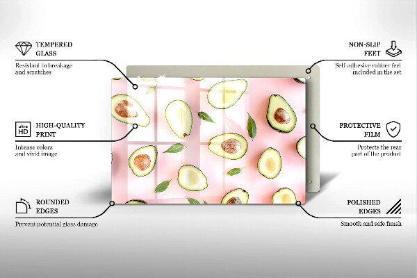 Herdabdeckung Avocado-Muster