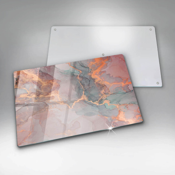 Herdabdeckung Marmor mit Gold