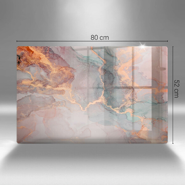 Herdabdeckung Marmor mit Gold