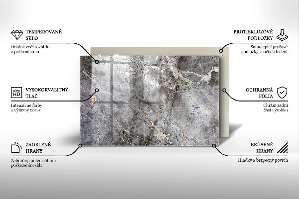 Herdabdeckung Steinstruktur