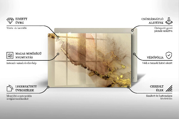 Herdabdeckung Goldabstraktion