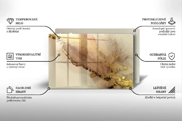 Herdabdeckung Goldabstraktion