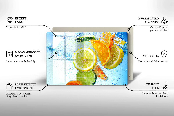 Herdabdeckung Saftiges Zitruswasser