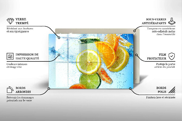 Herdabdeckung Saftiges Zitruswasser