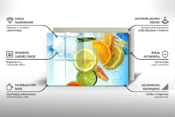 Herdabdeckung Saftiges Zitruswasser