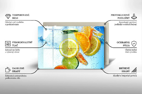 Herdabdeckung Saftiges Zitruswasser